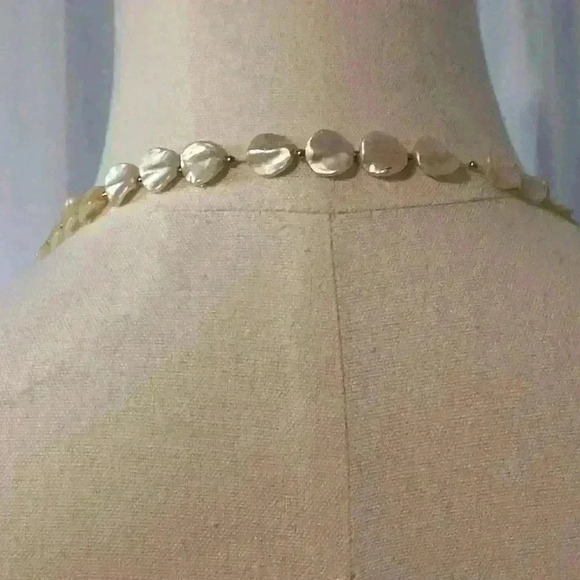 Pearlized Beaded String Necklace. 34” Total Length - Picture 2 of 5